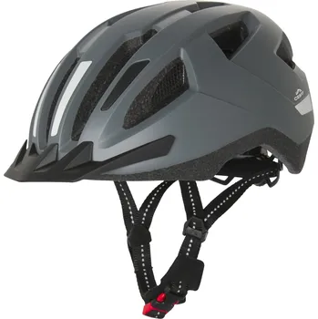 Cyklistická přilba CRIVIT Dámská / Pánská cyklistická helma s koncovým světlem (šedá, S/M)