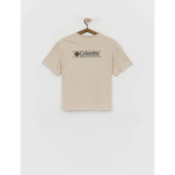 Dámské tričko Columbia CSC Heavyweight Graphic (dark stone/branded blanket) M, béžová
