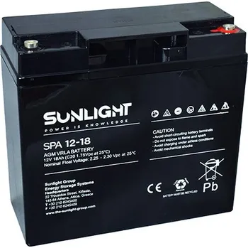Trakční baterie Záložní baterie Sunlight SPA 12-18, 12V, 18Ah
