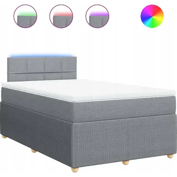 Postel Čalouněná jednolůžková postel VidaXL 120x190 cm, odstíny šedé