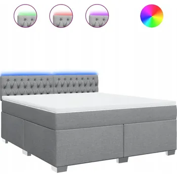 Postel Čalouněná dvoulůžková postel VidaXL 180x200, odstíny šedé