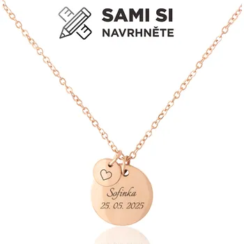 Řetízek Řetízek s medailonky a vlastním motivem zlatý