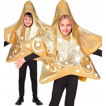 Karnevalový kostým KOSTÝM HVĚZDA HVĚZDIČKA PŘEVLEK PRO DĚTI VÁNOCE BETLÉM 128