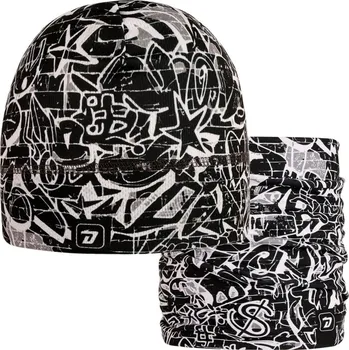 Čepice Dráče Set čepice a nákrčníku - Graffiti Velikost: M 52 - 54