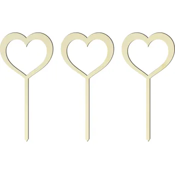 Party dekorace Zápichy srdíčka 3 ks