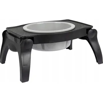 Miska pro psa Stojan na misku z plastu Flamingo černý 1,5 l
