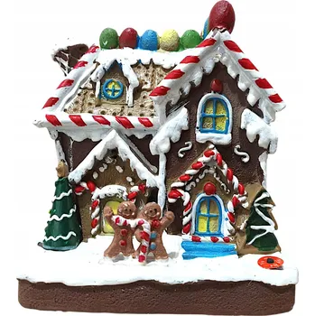 Vánoční dekorace VÁNOČNÍ SCÉNKA VESNIČKA MAGIC VILLAGE LED PERNÍKOVÝ DOMEČEK
