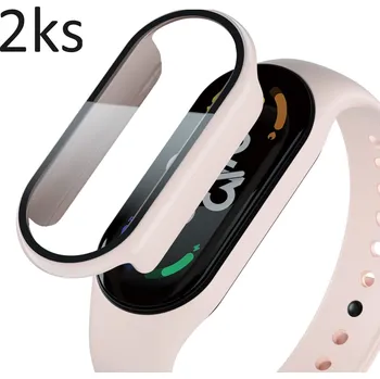 Příslušenství k fitness náramku 2ks Ochranný kryt pro Xiaomi Mi Band 7 - Narůžovělý MBSCZ-3DKRYTNAR72