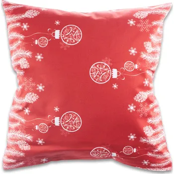 Povlak na polštářek Bavlněný povlak Zasněžené Vánoce červenobílá 40x40cm: 40x40cm
