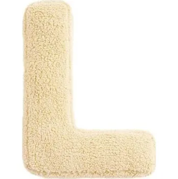 Dekorace do dětského pokoje MEALINI Plyšové písmeno Krémové L