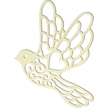 Dekorace do dětského pokoje Ptáček dekorace Barva: přírodní topol, velikost: 5 cm