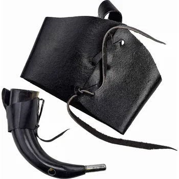 Hudební nástroj PAK Kožený závěs na roh "HORN HOLDER" na opasek