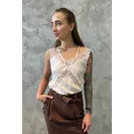 Dámský top PINKO LYDIA 106623A385P97 krémový Velikost: 40
