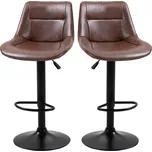 Sada 2 barových židlí 46,5 x 50 x 108 cm | černá