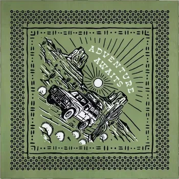 Šátek DARK bavlněný šátek / bandana - ADVENTURE AWAITS