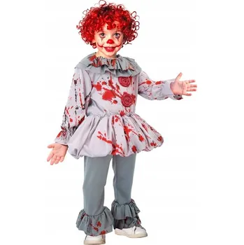 Karnevalový kostým KOSTÝM HOROROVÝ KLAUN PRO BATOLATA DĚTI PŘEVLEK HALLOWEEN VELIKOST 98