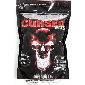 Airsoftová kulička Kuličky BBs CURSED 0,28g 3600ks (Plastové kuličky BB 6mm do airsoftových zbraní ...)