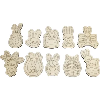 Velikonoční dekorace Velikonoční zajíčci - 10 kusů