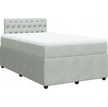 Postel Čalouněná jednolůžková postel VidaXL 120x190 cm, odstíny šedé