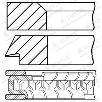 Auto-moto Sada pístních kroužků GOETZE ENGINE 08-849200-50