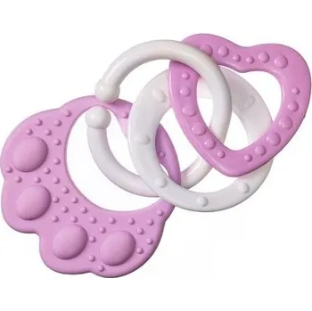 Kousátko Medvědí tlapa s kroužky - silikon