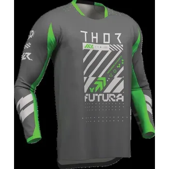 Dres THOR LAUNCHMODE FUTURA šedo/zelený Velikost: S