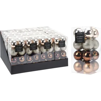 Vánoční ozdoba Ozdoba vánoční koule 16 ks 5 cm mix barev