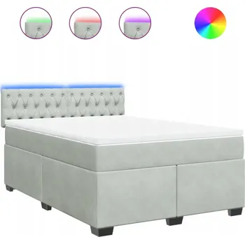 Postel Jednolůžková dřevěná postel VidaXL 140x190 cm, odstíny šedé