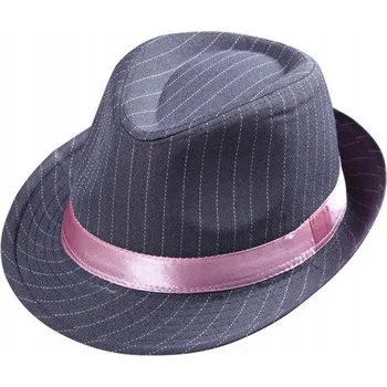 Klobouk Klobouk FEDORA gangsterský ŠEDÝ mafiánský