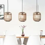 Brilliant 93778/20 Trojité závěsné svítidlo WOODROW ratan 112919845