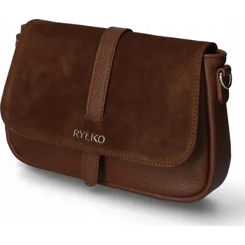Kabelka Ryłko kabelka z pravé kůže hnědá