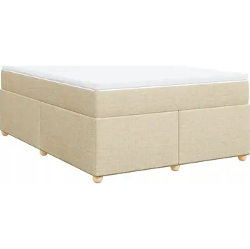 Postel Čalouněná dvoulůžková postel VidaXL 160x200, béžové odstíny