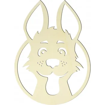 Dekorace do dětského pokoje Dřevěný pejsek - hlava Barva: přírodní, velikost: 10 cm