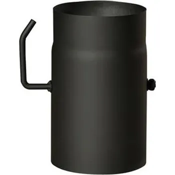 Kouřovod Roura kouřová s klapkou 150mm/ 250 černá