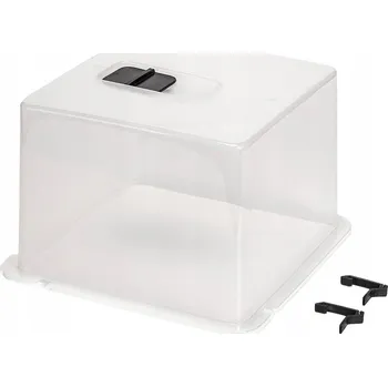 Obraz Květináč plast průhledný Plastia 33 cm x 33 cm x 22 cm