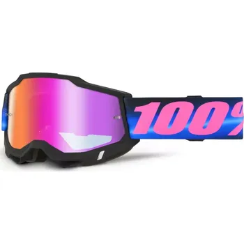 Motocyklové brýle Motokrosové brýle 100% ACCURI 2 SUPERDOME se zrcadlovým objektivem + čirý (Motokrosové a enduro brýle s čirým objektivem)