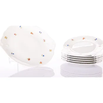 Talíř Ofélie, koláčová souprava, házenka, Stará Role, 7 dílná