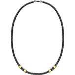 Manoki Pánský náhrdelník Leon přírodní kůže a chirurgická ocel