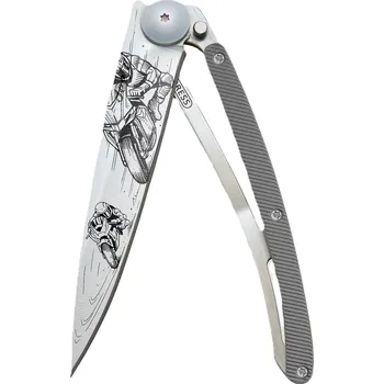 Sport Kapesní nůž Deejo 1CM028 Tattoo 37g aluminium dark grey Moto Racing