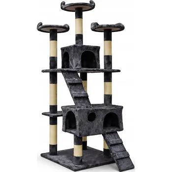 Bituxx Škrabadlo vysoké se sisalovými sloupky 170 cm grafitové