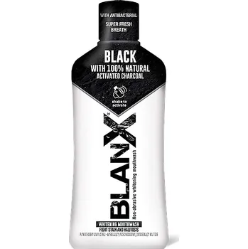 Dentální hygiena BlanX Black bělící ústní voda s aktivním uhlím 500 ml