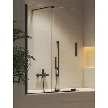 Vanová zástěna Ravak Roll Vanová zástěna 110 cm, transparent/černá X786D0300Z1