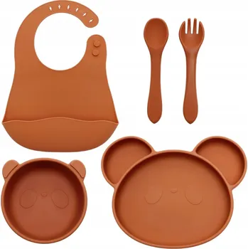dětská jídelní sada Sada Gigi Kids oranžový silikon