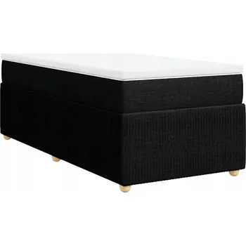 Postel Čalouněná jednolůžková postel VidaXL 80x200 cm černá