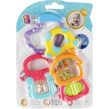 Hračka pro kojence Bam Bam chrastítko 4v1 klíče pro děti kousátko