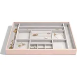 Šperkovnice 16 přihrádek extra velká světle růžová