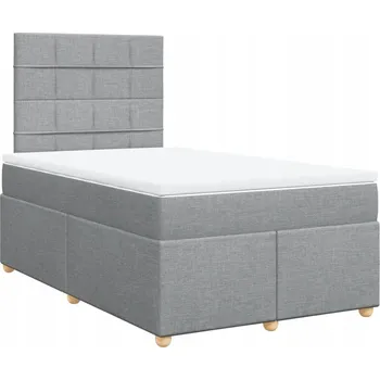 Postel Čalouněná jednolůžková postel VidaXL 120x200, odstíny šedé