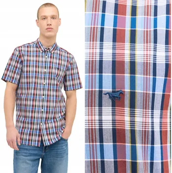 Pánské oblečení Mustang pánská košile casual Baltimore Sommer Check s dlouhým rukávem regular střih bavlna velikost S