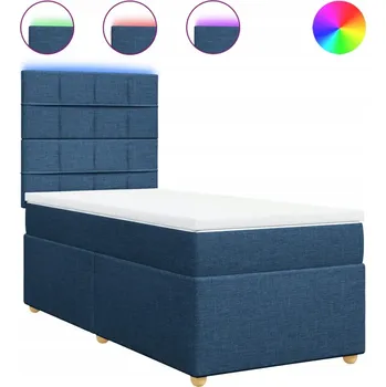 Postel Čalouněná jednolůžková postel VidaXL 100x200 cm, odstíny modré