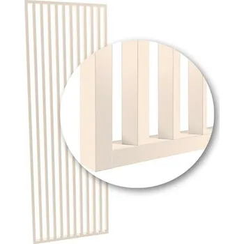 Obklad Lamelová dělící příčka na míru KRÉMOVÁ - lamely s úhlem 55s - Šířka 41 cm (zabaleno do 1 balíku)